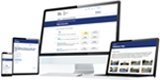 Multiple screen devices displaying elearning in progress.